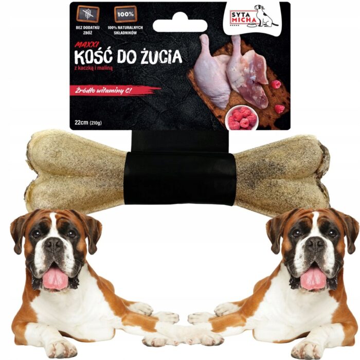 kość do żucia maxxi 22cm kaczka malina syta micha
