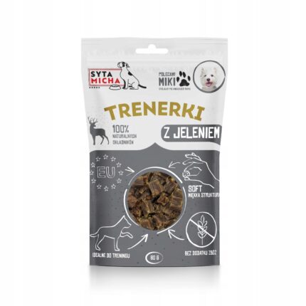 syta micha trenerki z jeleniem dla psa 80g