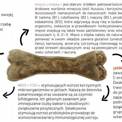 kość do żucia z indykiem syta micha 13,5 cm