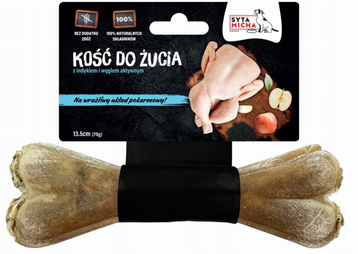 kość do żucia z indykiem syta micha 13,5 cm