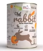 syta micha chef. mokra karma dla psa królik z warzywami 400g