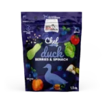 syta micha chef. sucha karma dla psa kaczka, jagody i szpinak 1.5kg