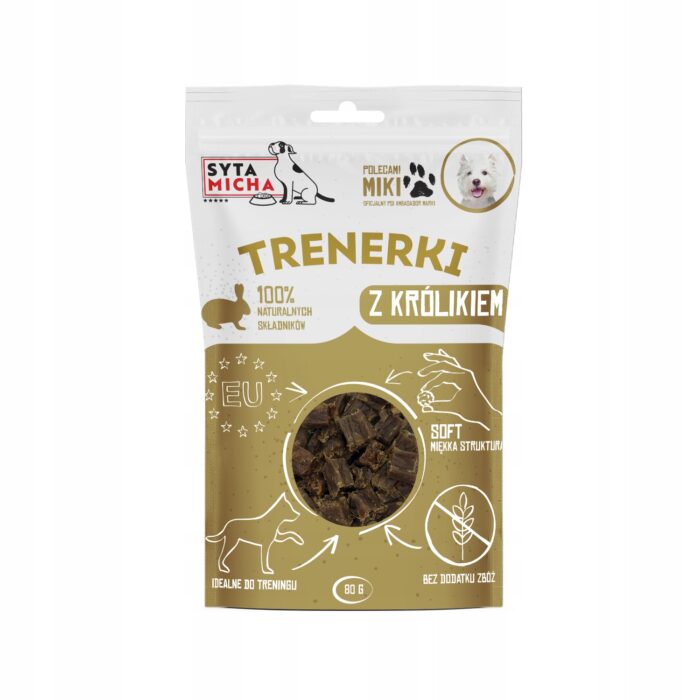 syta micha trenerki z królikiem dla psa 80g