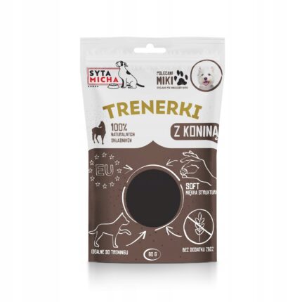 syta micha trenerki z koniną dla psa 80g przysmaki