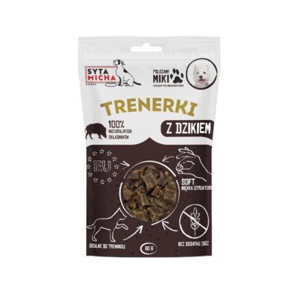 syta micha trenerki z dzikiem dla psa 80g