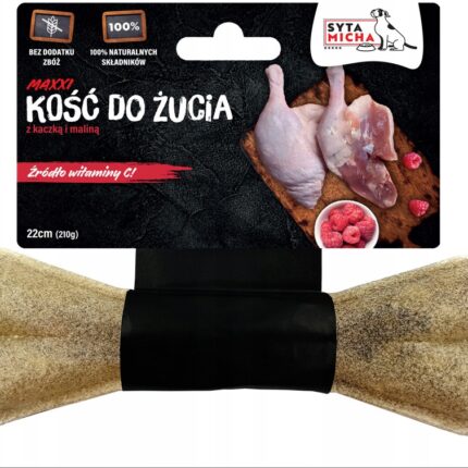 kość do żucia maxxi 22cm kaczka malina syta micha