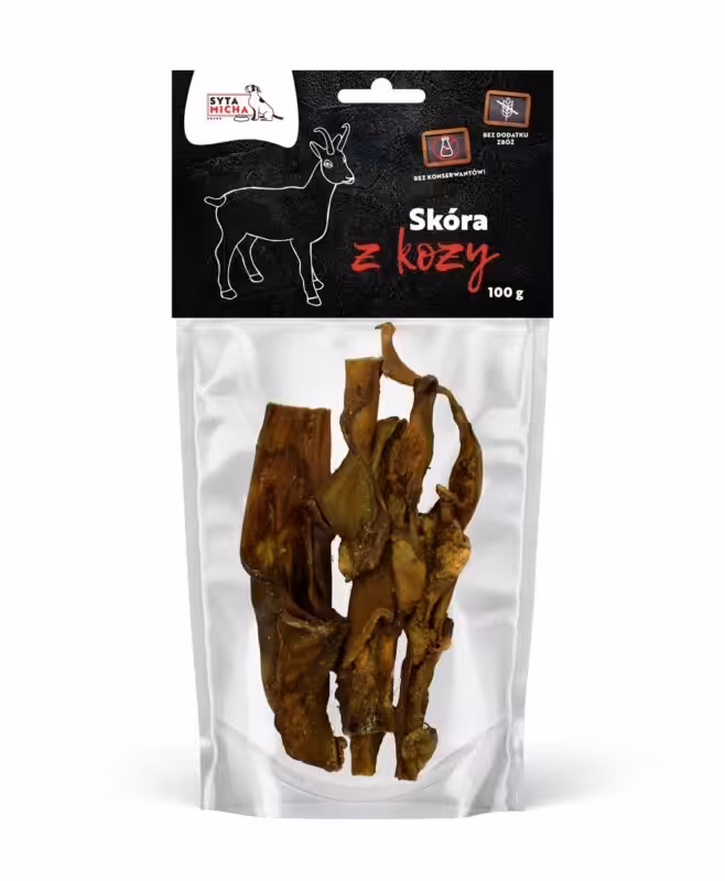 syta micha gryzak skóra z kozy dla psa 100g