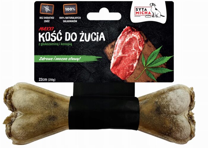 kość do żucia syta micha maxxi na stawy dla psa 22 cm