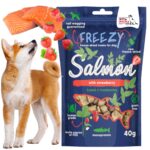 syta micha. liofilizowane przysmaki dla psa Łosoś z truskawką freezy 40g