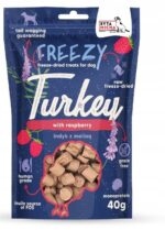 syta micha. liofilizowane przysmaki dla psa indyk z malinami freezy 40g