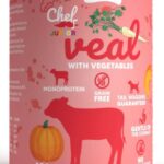 syta micha chef.  mokra karma dla psa cielęcina z warzywami junior 400g