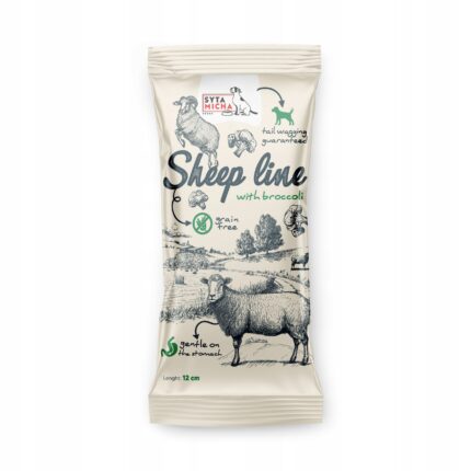 syta micha sheep line kość do żucia owca z brokułem 12cm