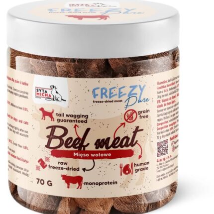 syta micha. 100% liofilizowane mięso wołowe dla psa 70g freezy pure