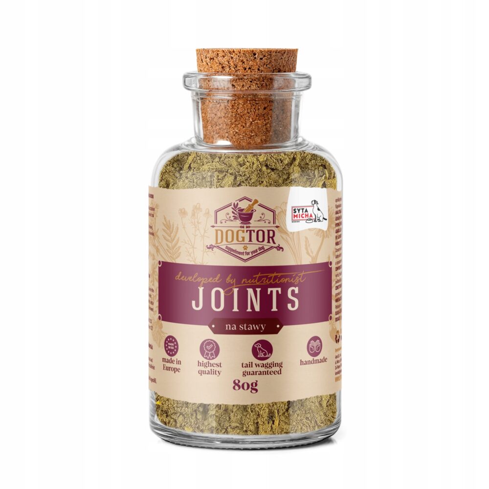 syta micha dogtor suplement ziołowy na stawy dla psa 80g