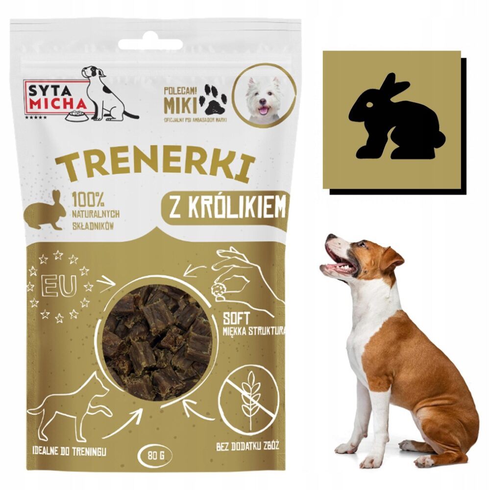 syta micha trenerki z królikiem dla psa 80g