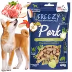 syta micha. liofilizowane przysmaki dla psa wieprzowina z jabłkiem freezy 40g