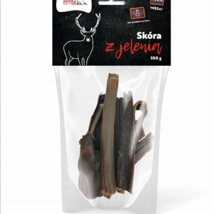 syta micha gryzak suszona skóra z jelenia dla psa 100g