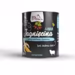 syta micha.karma mokra dla szczeniąt jagnięcina z czarną marchwią i bananem 800g