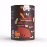 syta micha chef. karma mokra dla psa wieprzowina z warzywami 400g
