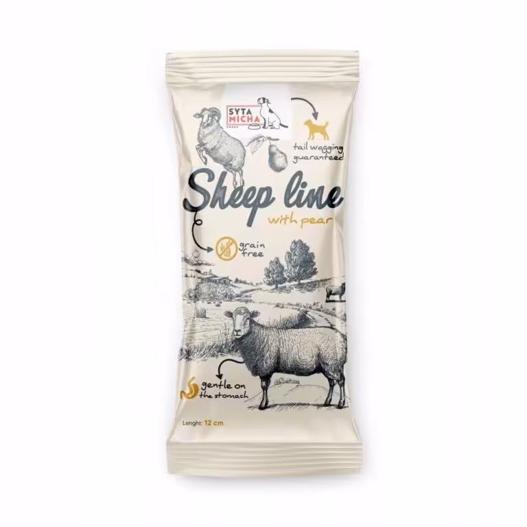 syta micha. sheep line kość do żucia owca z gruszką 12cm