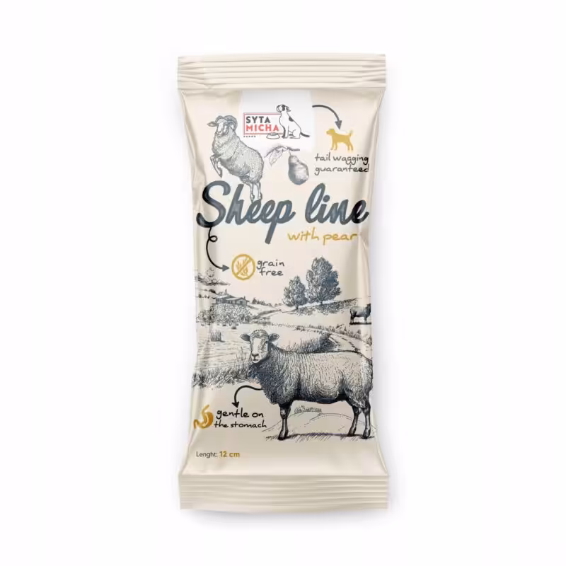 syta micha. sheep line kość do żucia owca z gruszką 12cm