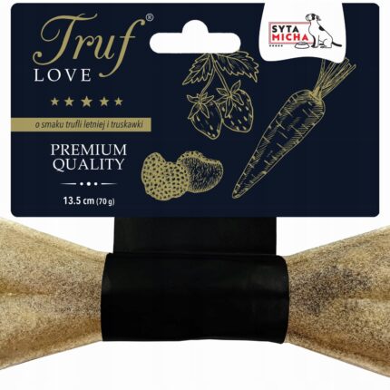syta micha. kość do żucia dla psa truflove o smaku trufli letniej i truskawki 13,5cm
