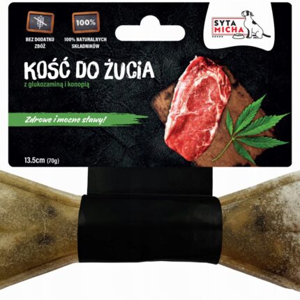 syta micha. kość do żucia dla psa na mocne stawy 13,5 cm