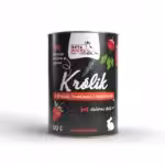 syta micha.  karma mokra dla psa królik z brukwią, truskawką i rozmarynem 400g
