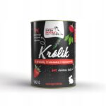 syta micha.  karma mokra dla psa królik z brukwią, truskawką i rozmarynem 400g