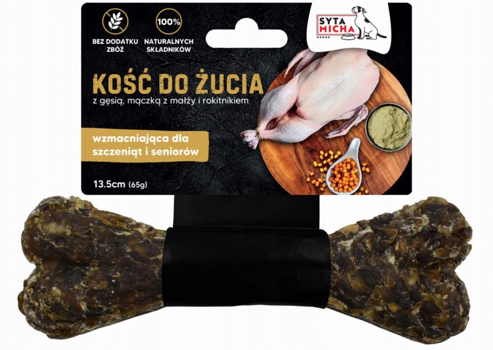syta micha. kość do żucia wzmacniająca dla szczeniąt i seniorów 13,5 cm