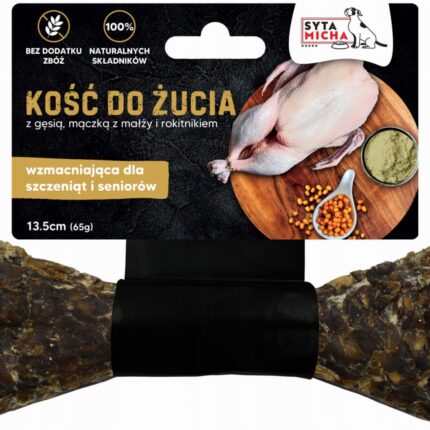 syta micha. kość do żucia wzmacniająca dla szczeniąt i seniorów 13,5 cm