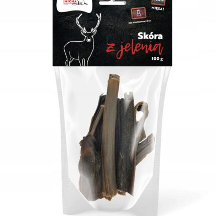 syta micha gryzak suszona skóra z jelenia dla psa 100g