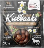 syta micha. super kiełbaski dla psa z królikiem, marchewką i mniszkiem 100g