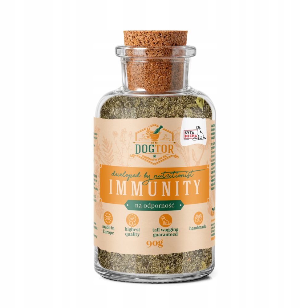 syta micha dogtor suplement ziołowy na odporność dla psa 90g