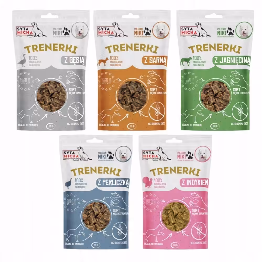 syta micha trenerki z indykiem dla psa 80g
