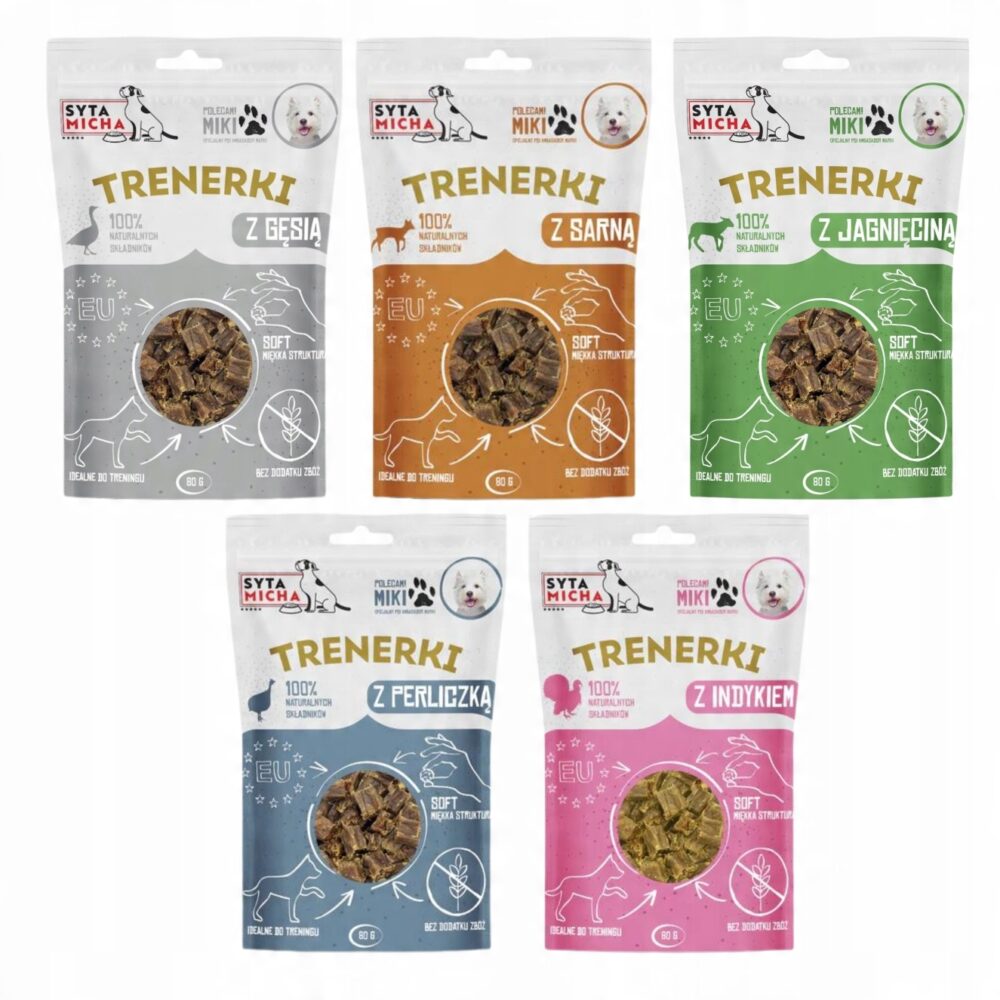 syta micha trenerki z indykiem dla psa 80g