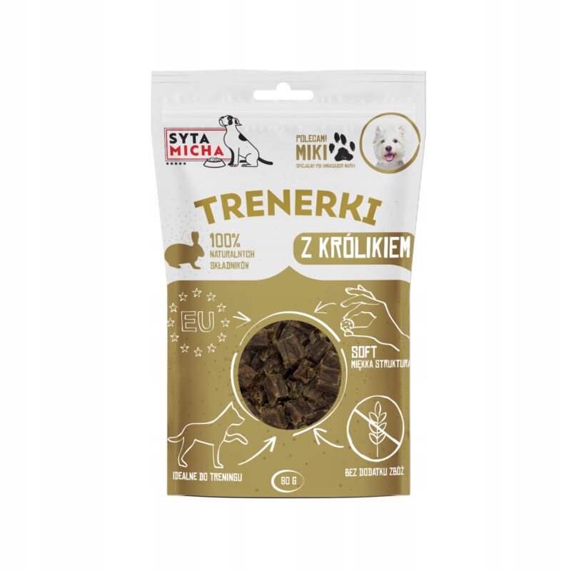 syta micha trenerki z królikiem dla psa 80g