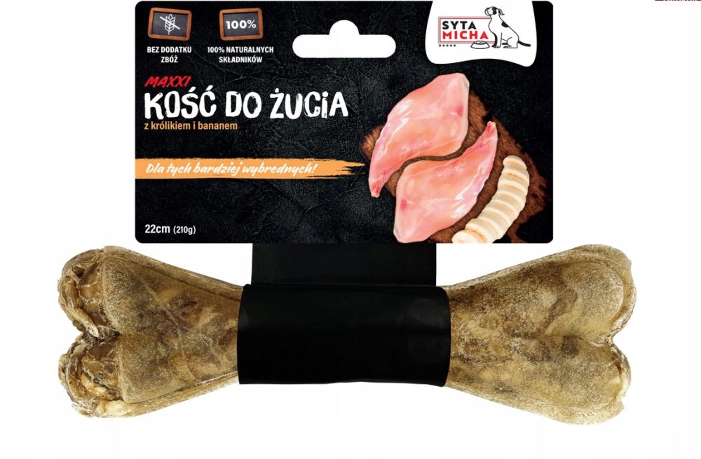 syta micha. kość do żucia dla wybrednych psów 22 cm maxxi