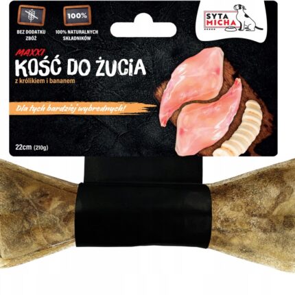 syta micha. kość do żucia dla wybrednych psów 22 cm maxxi