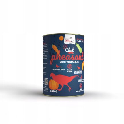 syta micha chef. mokra karma dla psa bażant z warzywami 400g