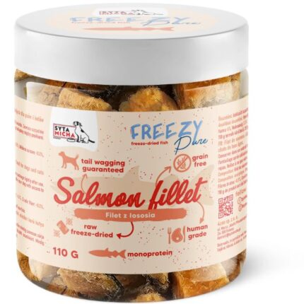 syta micha.  100% liofilizowany filet łososia dla psa 110g freezy pure