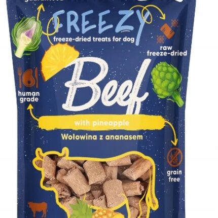 syta micha. liofilizowane przysmaki dla psa wołowina z ananasem freezy 40g