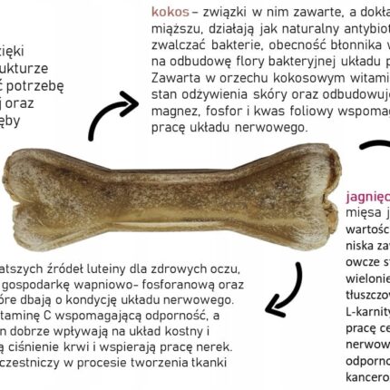 syta micha. kość do żucia dla psa z kiwi i kokosem 13,5 cm