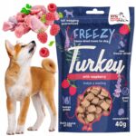 syta micha. liofilizowane przysmaki dla psa indyk z malinami freezy 40g