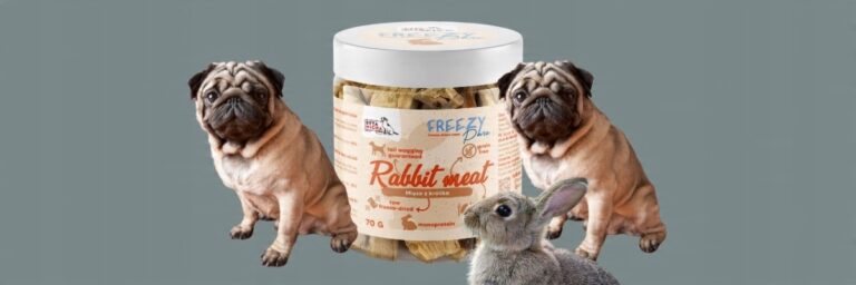 syta micha 100% liofilizowane mięso królika dla psa 70g freezy królik