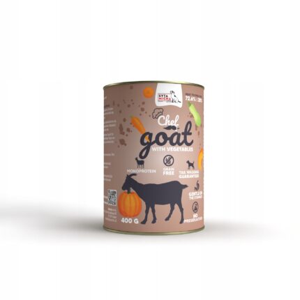 syta micha chef. mokra karma dla psa koza z warzywami 400g