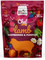 syta micha chef. sucha karma dla szczeniąt jagnięcina, malina i dynia 1.5kg