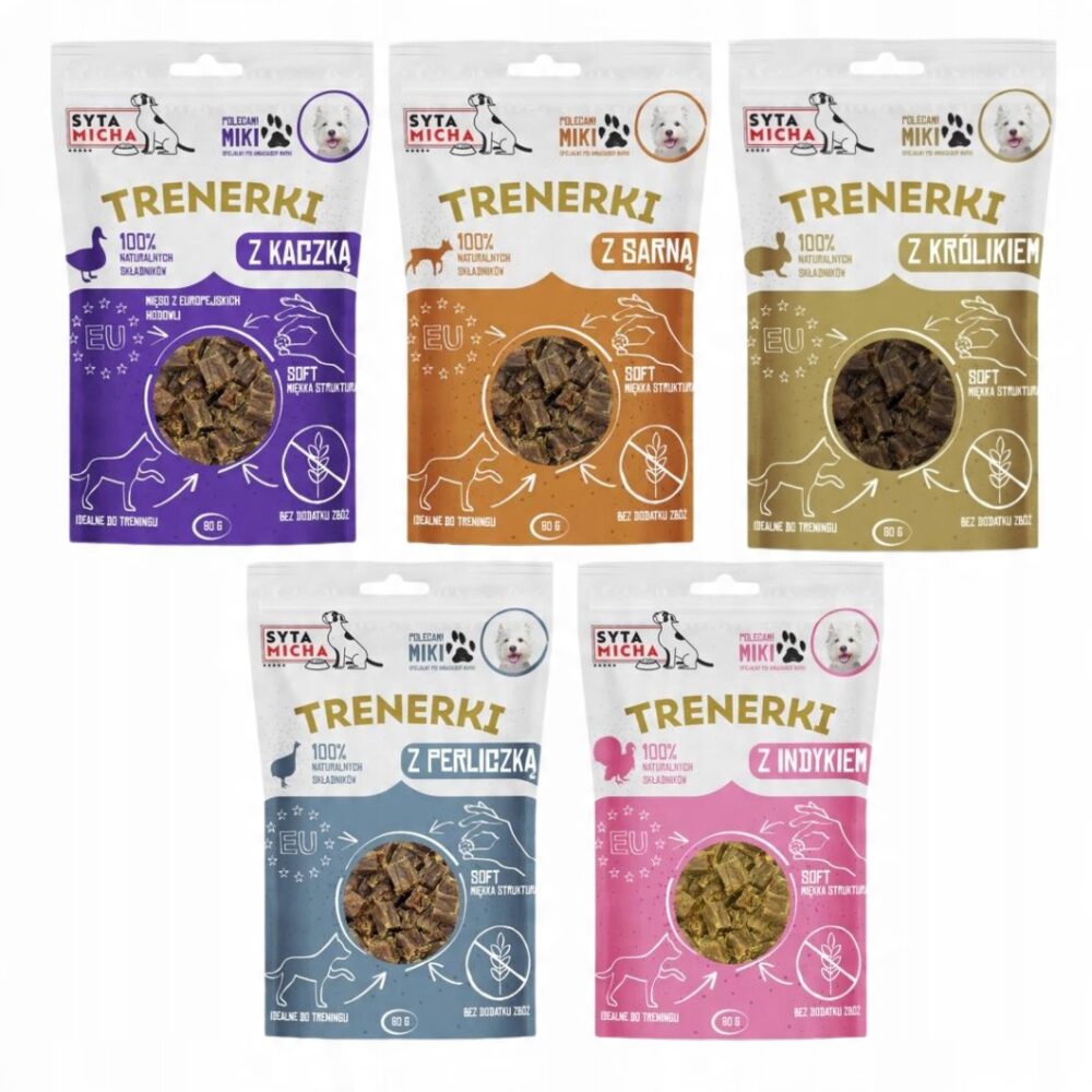 syta micha trenerki z sarną dla psa 80g