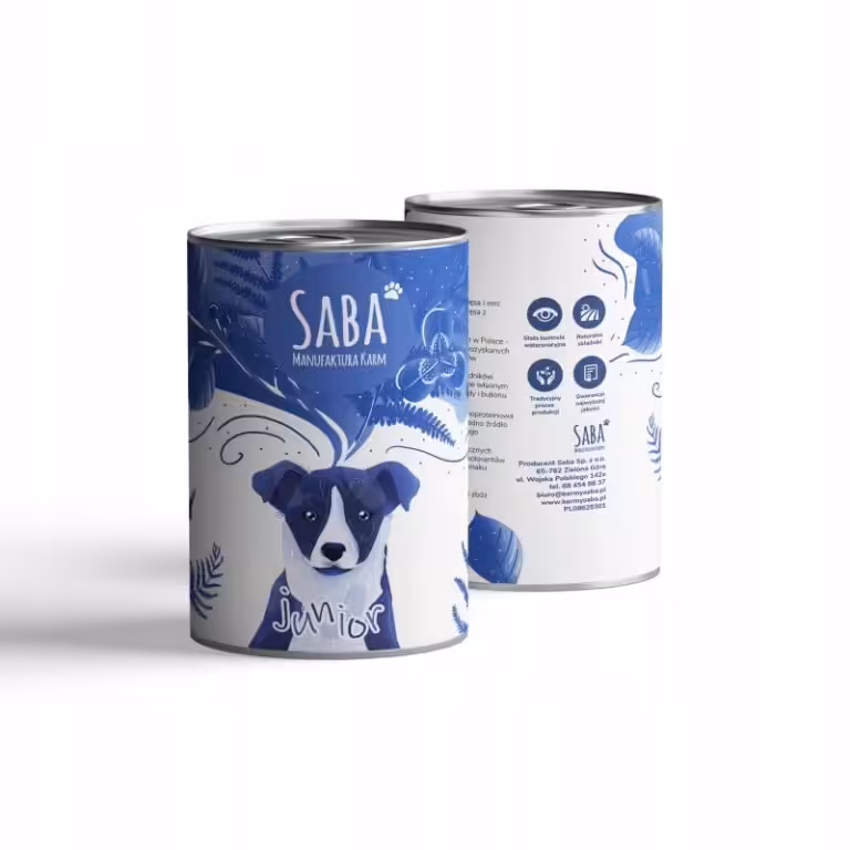 saba. karma mokra junior indyk 850 g