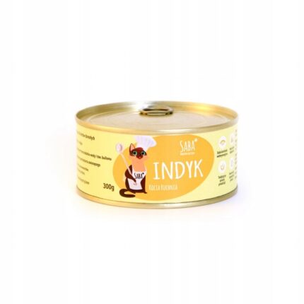 saba. karma mokra dla kota indyk 88 % mięsa 300 g